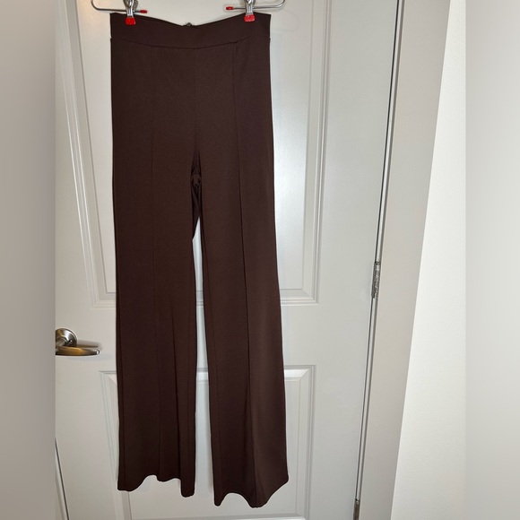 COPY - Fashion Nova Victoria High Waisted Dress Pants Brown - Tall inseam - Picture 2 of 5